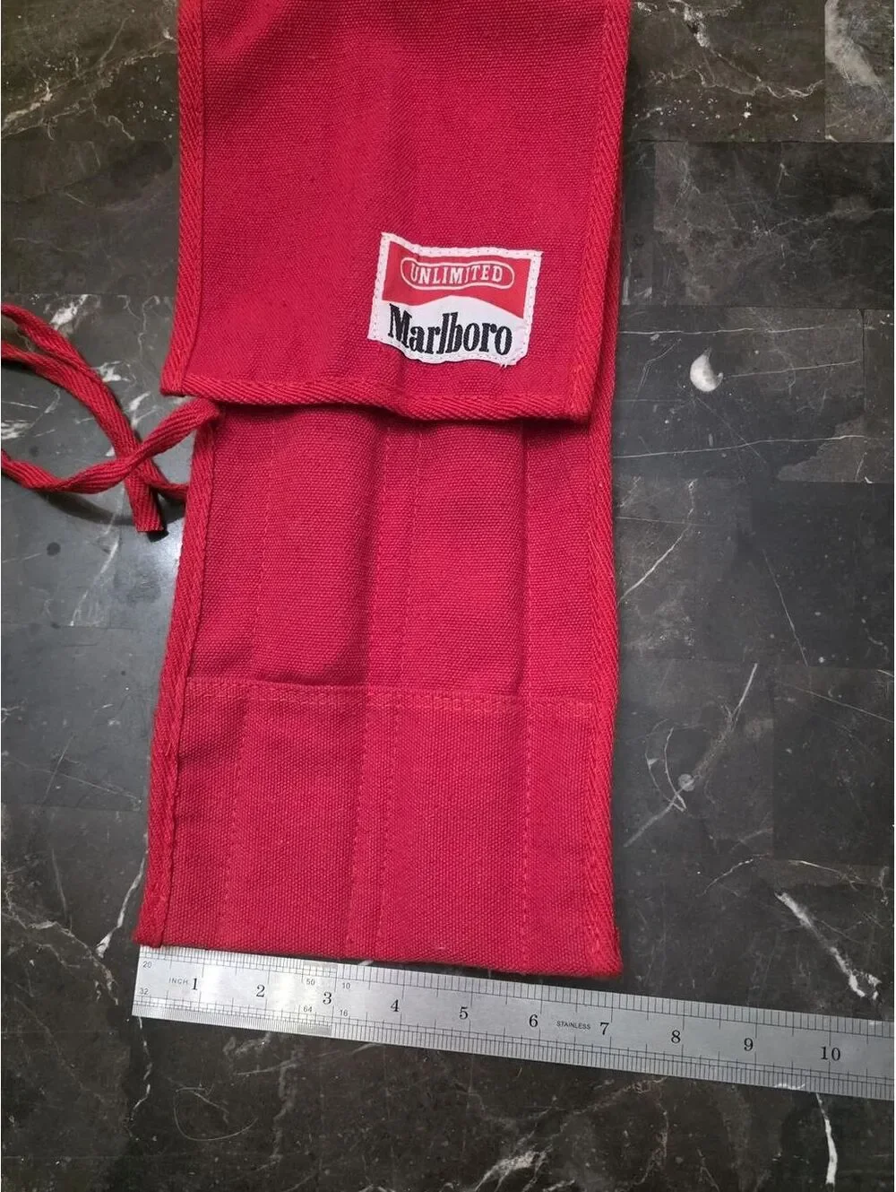 Vintage Marlboro Unlimited Grilling Set w/ Knife, Fork & Roll Pouch, 1990s Retro